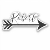 Gepersonaliseerde pijl sticker (Voorkant)