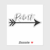 Gepersonaliseerde pijl sticker (Vel)