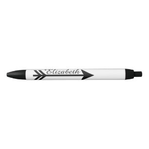 Gepersonaliseerde pijl zwarte inkt pen