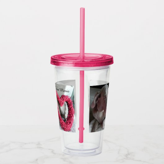 Gepersonaliseerde pijn in de regen - Weimaraner Do Acryl Drinkbeker (Rechts)