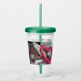 Gepersonaliseerde pijn in de regen - Weimaraner Do Acryl Drinkbeker