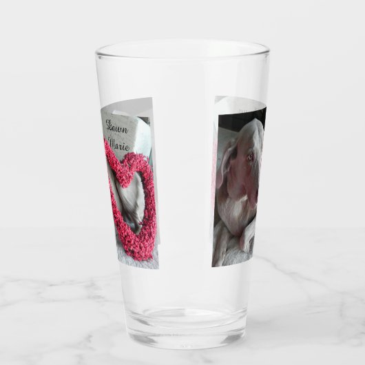 Gepersonaliseerde pijn in het hart van de regen - glas (Links)