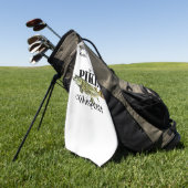 Gepersonaliseerde Pike Whisperer Light Gevist hand Golfhanddoek (Groen)