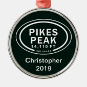 Gepersonaliseerde Pikes Peak CO Mountain Ornament (Voorkant)