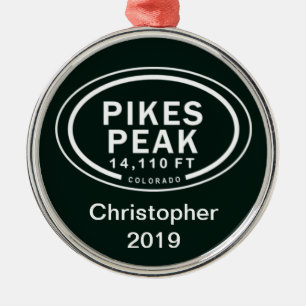Gepersonaliseerde Pikes Peak CO Mountain Ornament