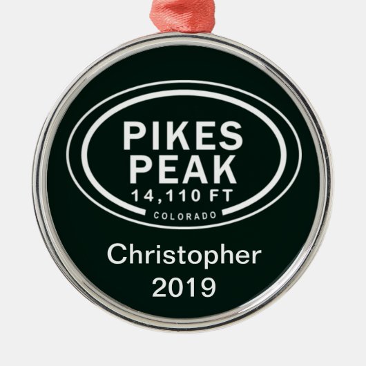 Gepersonaliseerde Pikes Peak CO Mountain Ornament (Voorkant)