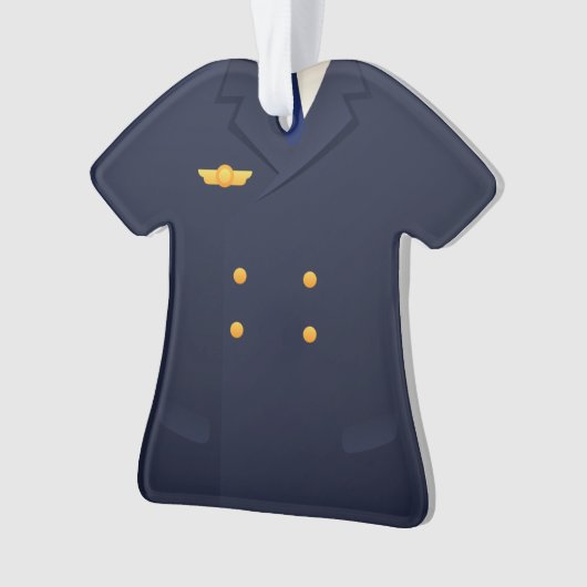 Gepersonaliseerde piloot kopilot Kerstmis Ornament (voorkant)