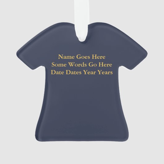 Gepersonaliseerde piloot kopilot Kerstmis Ornament (achterkant)