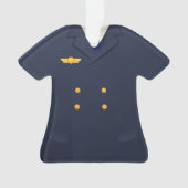 Gepersonaliseerde piloot kopilot Kerstmis Ornament (voorkant)