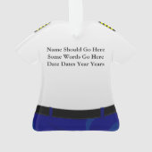 Gepersonaliseerde piloot kopilot kerstversiering ornament (achterkant)