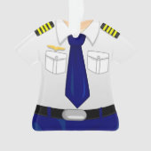 Gepersonaliseerde piloot kopilot kerstversiering ornament (voorkant)