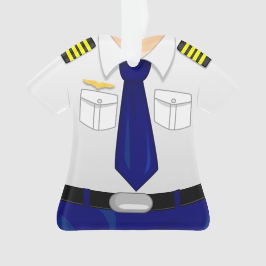 Gepersonaliseerde piloot kopilot kerstversiering ornament (voorkant)