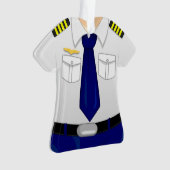 Gepersonaliseerde piloot kopilot kerstversiering ornament (voorkant)