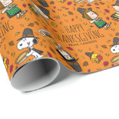 Gepersonaliseerde pinda's | Happy Thanksgiving Cadeaupapier (Rol Hoek)