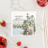 Gepersonaliseerde Pine Forest Family Lake House Ca Servet (Insitu)