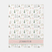 Gepersonaliseerde Pine Retreat Whimsical Fleece (Voorkant)