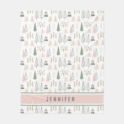 Gepersonaliseerde Pine Retreat Whimsical Fleece (Voorkant)