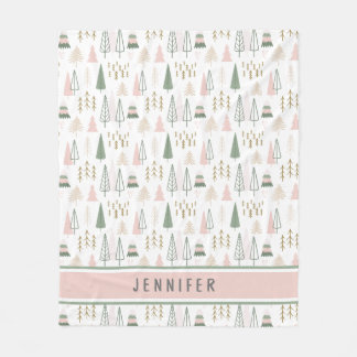 Gepersonaliseerde Pine Retreat Whimsical Fleece Deken