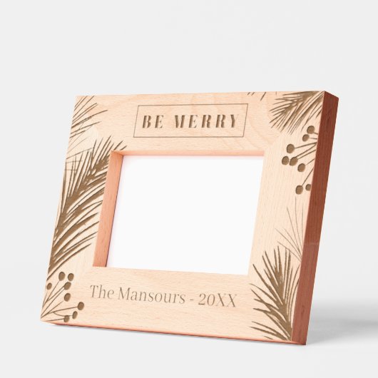 Gepersonaliseerde Pine Tree Houten Gegraveerde Lijstjes (Links)