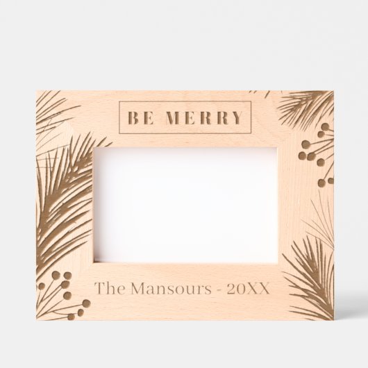 Gepersonaliseerde Pine Tree Houten Gegraveerde Lijstjes (Voorkant)