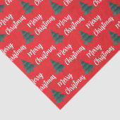 Gepersonaliseerde Pine Tree & Merry Christmas Tissuepapier (Detail)