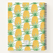 Gepersonaliseerde Pineapple Dankbaarheid Dagboek Notitieboek (Achterkant)