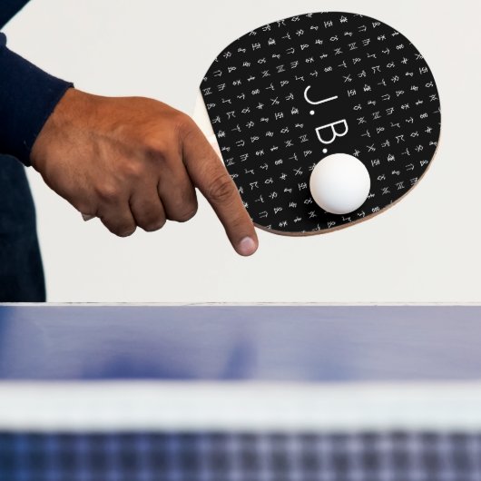Gepersonaliseerde Ping Pong Paddle met Monogram &  Tafeltennisbatje (Insitu)