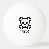 Gepersonaliseerde pingpongballen met doodskop logo (Voorkant)