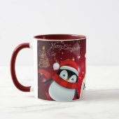 GEPERSONALISEERDE PINGUÏN & BEER VROLIJKE KERSTKOF MOK (Links)