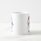 Gepersonaliseerde Pinguïn met Candy Cane Custom Na Koffiemok (Center)