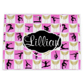 GEPERSONALISEERDE PINK ANGEL GYMNAST KERST CADEAU  GROOT CADEAUZAKJE (Voorkant)