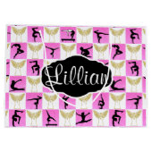 GEPERSONALISEERDE PINK ANGEL GYMNAST KERST CADEAU  GROOT CADEAUZAKJE (Achterkant)