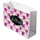 GEPERSONALISEERDE PINK ANGEL GYMNAST KERST CADEAU  GROOT CADEAUZAKJE (Achterkant Gekanteld)