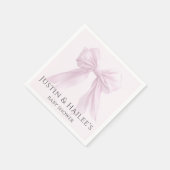 Gepersonaliseerde Pink Bow Girl Coquette Baby show Servet (Hoek)