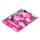 Gepersonaliseerde Pink Camo Journal Notitieboek (Linkerzijde)