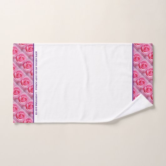 Gepersonaliseerde PINK FLORAL ROOS Christelijke Sc Bad Handdoek (Handdoek)