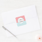 Gepersonaliseerde Pink Flowers Verloving stickers (Envelop)