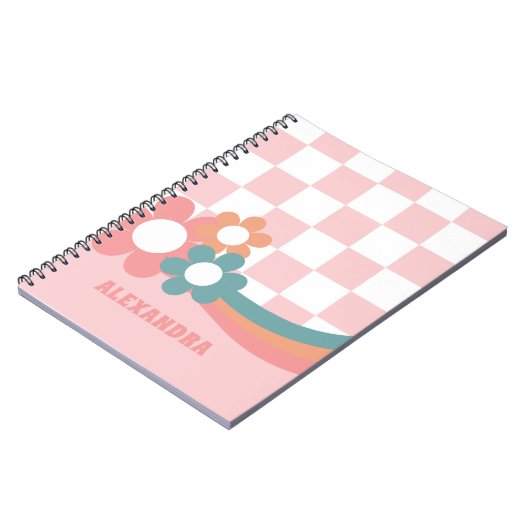 Gepersonaliseerde PInk Girl School Notitieboek (Linkerzijde)