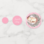Gepersonaliseerde Pink Girl's Baby shower confetti (Voorkanten)