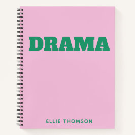 Gepersonaliseerde Pink Green Drama Theatre School  Notitieboek