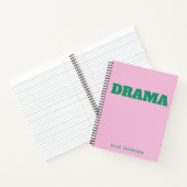 Gepersonaliseerde Pink Green Drama Theatre School  Notitieboek (Binnen)