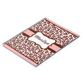 Gepersonaliseerde Pink Leopard Notitieboek Journal (Linkerzijde)