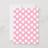 Gepersonaliseerde Pink Polka Dot Party Uitnodiging (Achterkant)