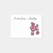 Gepersonaliseerde Pink Poodle Post Het merkt op Post-it® Notes (Voorkant)