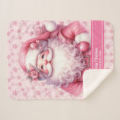 Gepersonaliseerde Pinkmas Santa Blanket voor Littl Sherpa Deken (Voorkant (horizontaal))