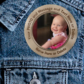 Gepersonaliseerde pinnen met uw foto of Logo en te Ronde Button 7,6 Cm