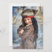 Gepersonaliseerde piraat kind verjaardag kaart (Achterkant)