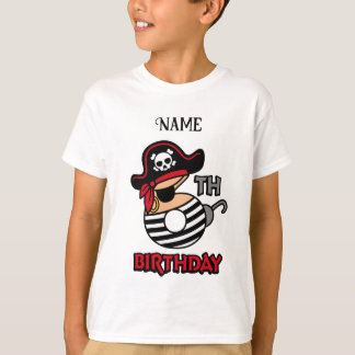 Gepersonaliseerde piraat verjaardag t-shirt