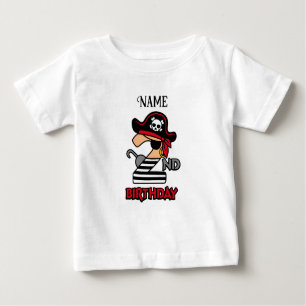 Gepersonaliseerde Pirate 2e verjaardag t-shirt