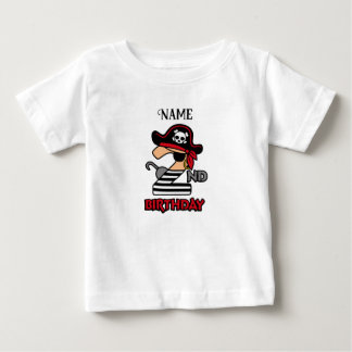 Gepersonaliseerde Pirate 2e verjaardag t-shirt